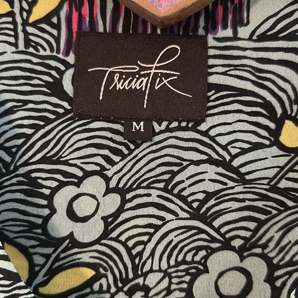 Tricia Fix dress in soft aqua print size M - Picture 2 of 8